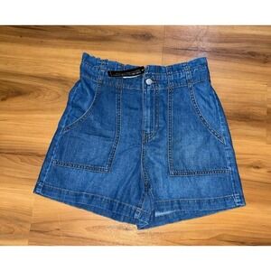 Womens NWT Banana Republic Paperbag High Waisted Denim Shorts